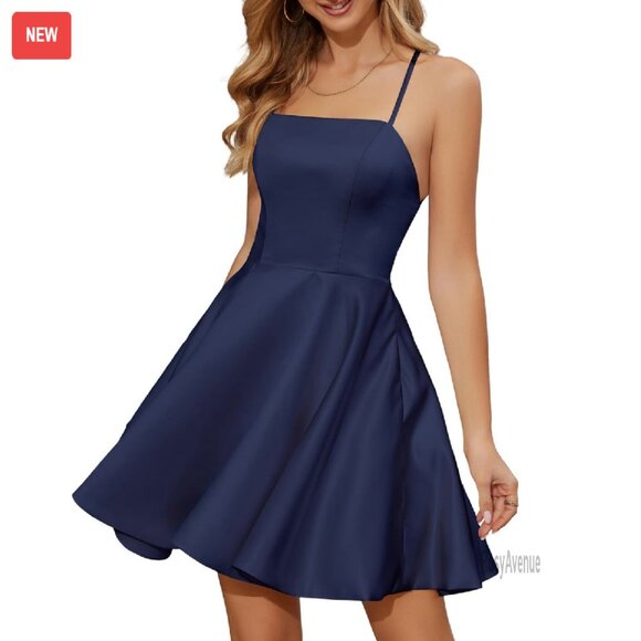 Satin Mini Prom Dress with Built-in Bra and Pockets - www.jkreigsman.com Satin Mini Prom Dress with Built-in Bra and Pockets - www.jkreigsman.com